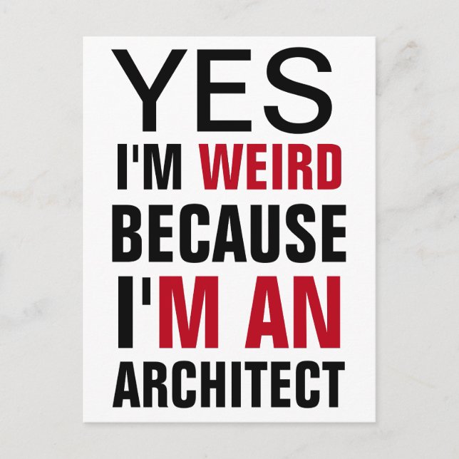 I'm An Architect Postcard (Front)