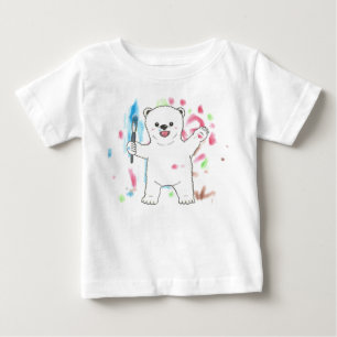 "I'm an artist!" Polar bear baby T-shirt