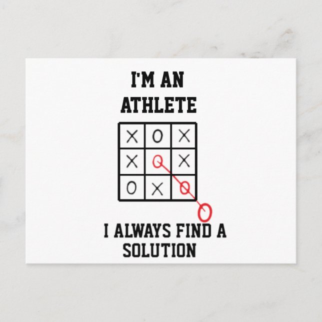 Im An Athlete I Always Find A Solution  Postcard (Front)