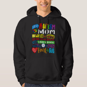 I'm an Autism Mom Wallet Empty Proud Autism Mother Hoodie