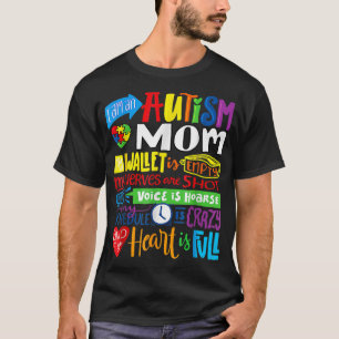 I'm an Autism Mom Wallet Empty Proud Autism Mother T-Shirt