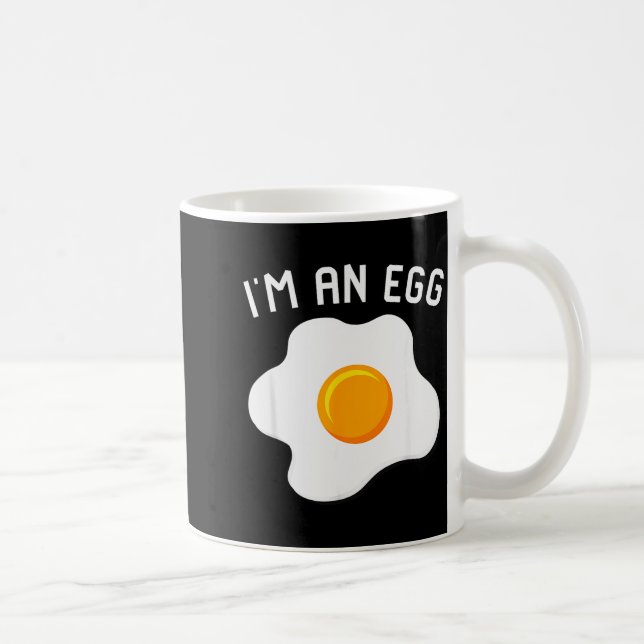 I'm An Egg Costume Funny Halloween Present Fried E Coffee Mug (Right)