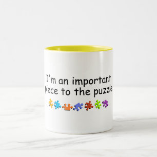 I'm An Important Piece Of The Puzzle (PP) Two-Tone Coffee Mug