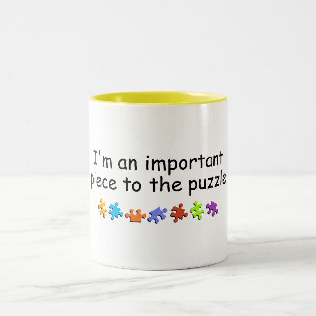 I'm An Important Piece Of The Puzzle (PP) Two-Tone Coffee Mug (Center)