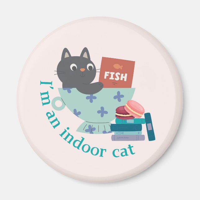  I'm An Indoor Cat Funny Magnet (Front)