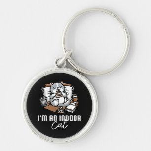 I'm an indoor cat - Introvert cat Keychain
