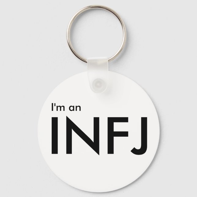I'm an INFJ - Personality Type White Keychain (Front)