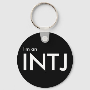 I'm an INTJ - Personality Type Black Keychain