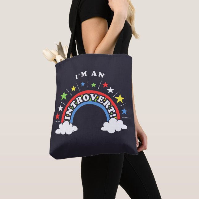 I'm An Introvert Tote Bag (Close Up)