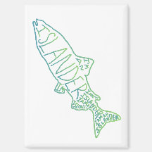 "I'm an Islander" hand drawn fish Come From Away