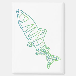 "I'm an Islander" hand drawn fish Come From Away Magnet
