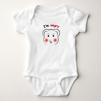 I'm Angry Bear – Cute Minimalist Mood Design Baby Bodysuit