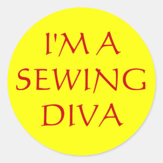 I'M ASEWINGDIVA CLASSIC ROUND STICKER