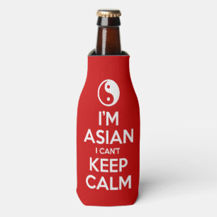 I'm Asian I Can't Keep Calm Bottle Cooler
