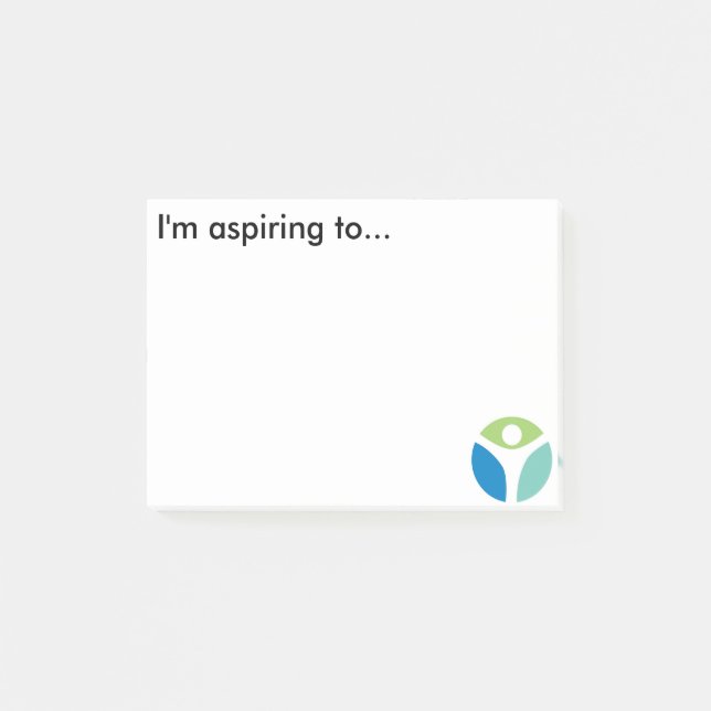 I'm aspiring to... sticky note pads pack (Front)
