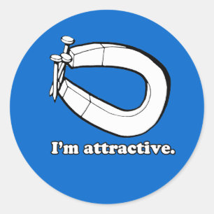 I'M ATTRACTIVE CLASSIC ROUND STICKER