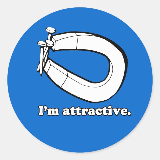 I'M ATTRACTIVE CLASSIC ROUND STICKER (Front)