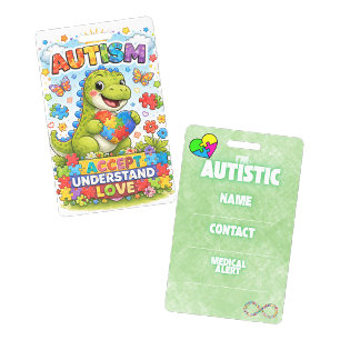 I'm Autistic Alert ID Card Badge