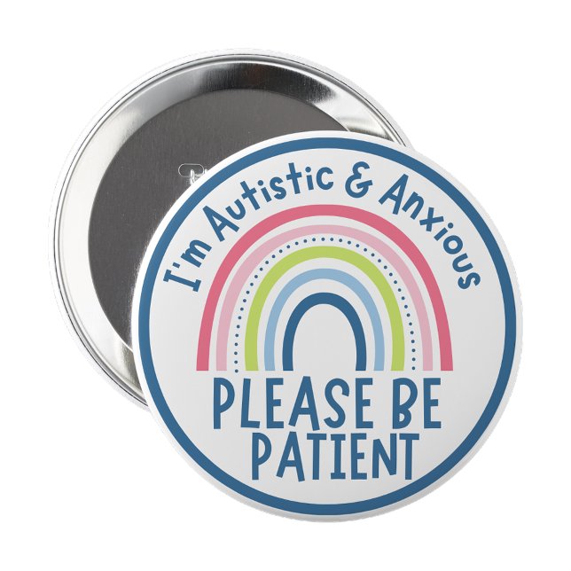 I'm autistic and anxious pin Badge (I'm autistic and anxious pin Badge)