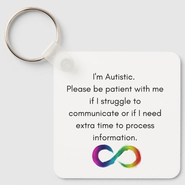 I'm Autistic- Communication Keychain (Front)