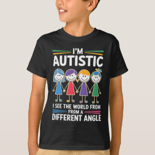 I'm Autistic I See The World Angle Autism Awarenes T-Shirt