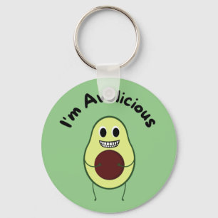 I'm Avolicious - Funny Fruit Pun      Keychain