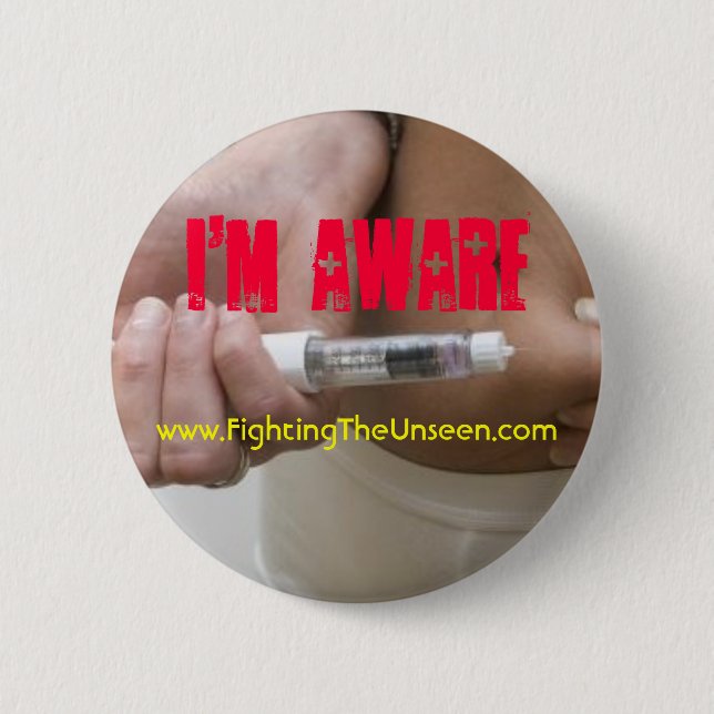 I'm Aware 2 Inch Round Button (Front)
