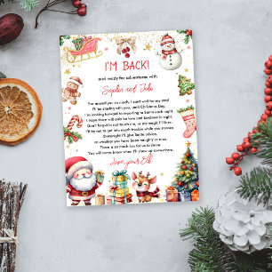I'm Back Arrival Letter Return Christmas