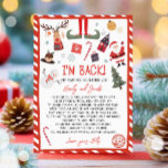 I'm Back Elf Arrival Letter Elf Return Christmas  Invitation<br><div class="desc">♥ This cute Elf Letter is a perfect addition to your Magical Christmas!</div>