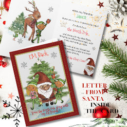 I'M Back from North Pole Card | Message from Santa