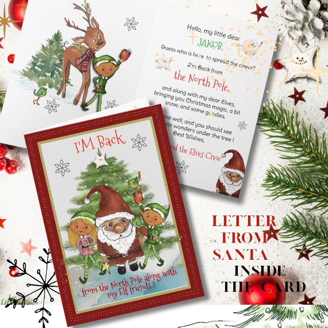 I'M Back from North Pole Card | Message from Santa (I'M Back from North Pole Card  Message from Santa)