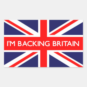 I'm Backing Britain On British Flag Sticker