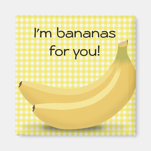 I'm Bananas for You, Cute "Love"magnet Magnet (Front)