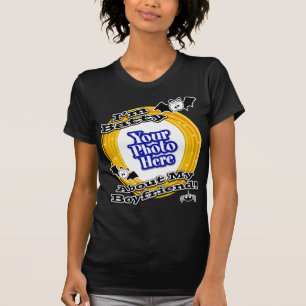 I'm Batty About My Boyfriend Photo Black T-Shirt