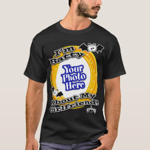 I'm Batty About My Girlfriend Photo Black T-Shirt