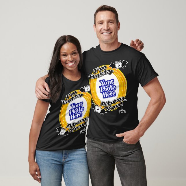 I'm Batty About You Crazy Eyes Photo Black T-Shirt (Unisex)