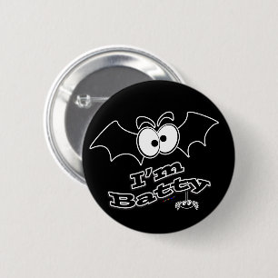 I'm Batty Crazy Eyes 2 Inch Round Button