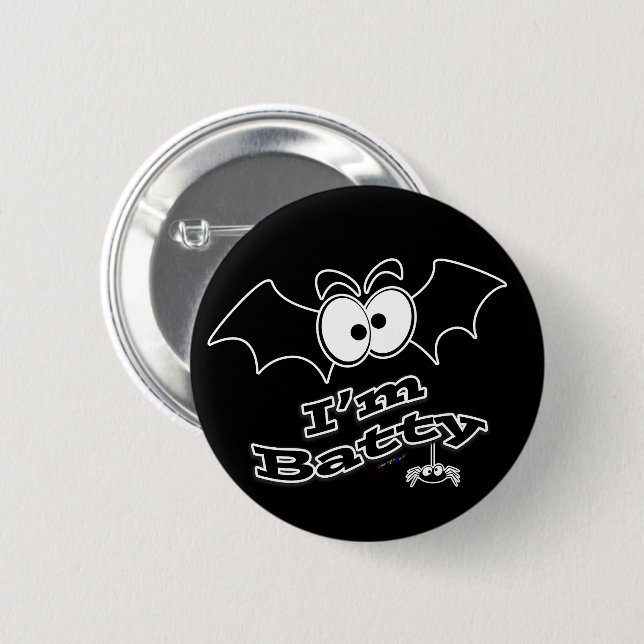 I'm Batty Crazy Eyes 2 Inch Round Button (Front & Back)