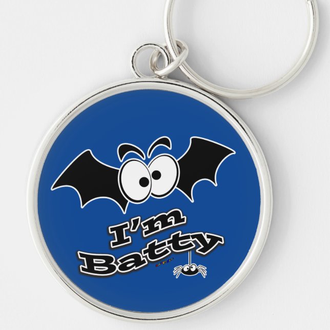 I'm Batty Crazy Eyes Keychain (Front)