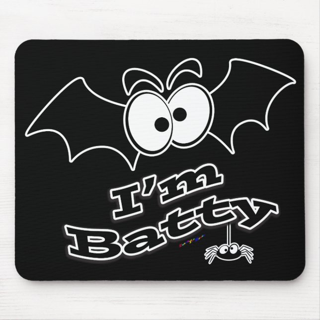 I'm Batty Crazy Eyes Mouse Pad (Front)