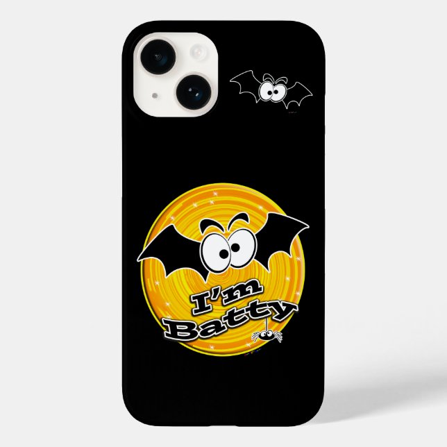 I'm Batty Orange and Yellow Swirl Case-Mate iPhone Case (Back)