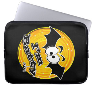 I'm Batty Orange and Yellow Swirl Laptop Sleeve