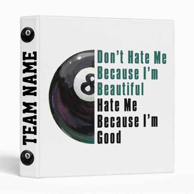 Im Beautiful Im Good 8 Ball Binder (Front/Spine)