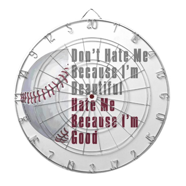 Im Beautiful Im Good Baseball Dartboard (Front)