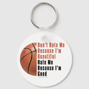 Im Beautiful Im Good Basketball Keychain
