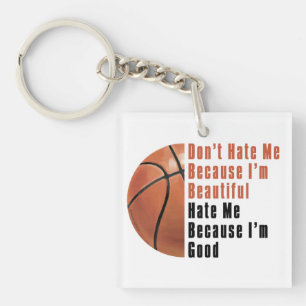 Im Beautiful Im Good Basketball Keychain