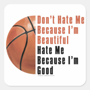Im Beautiful Im Good Basketball Square Sticker