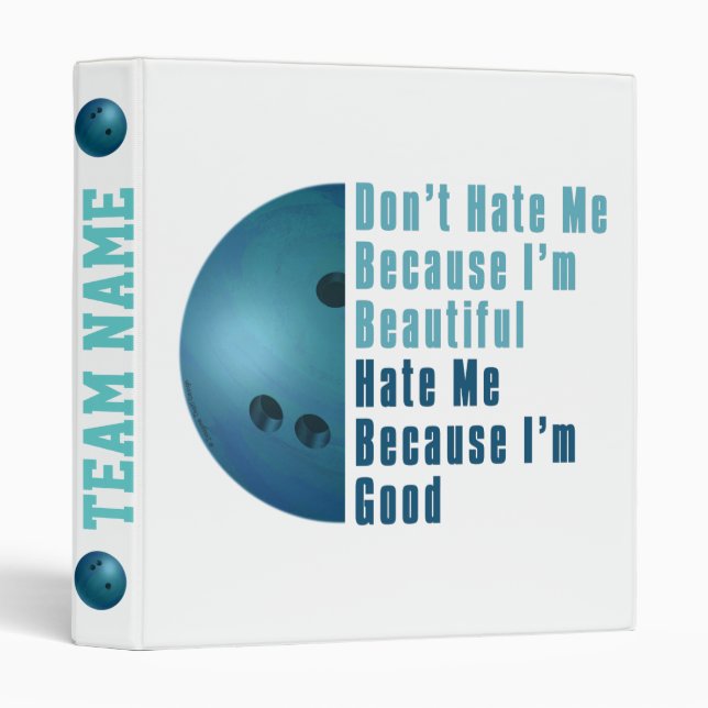 Im Beautiful Im Good  Bowling Blue Binder (Front/Spine)