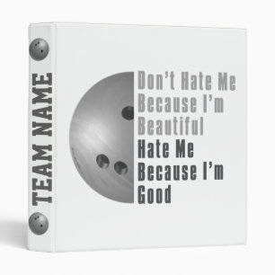Im Beautiful Im Good Bowling Grey Binder