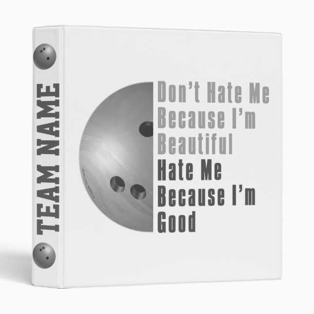 Im Beautiful Im Good Bowling Grey Binder (Front/Spine)